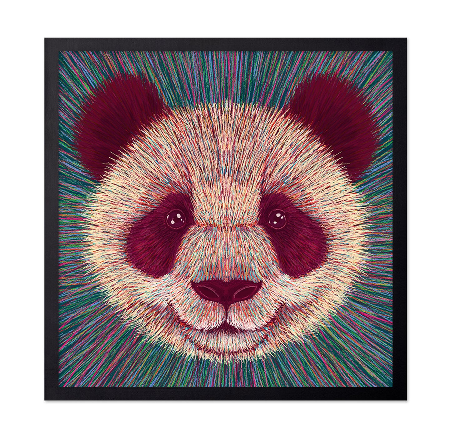 Psychedelic Panda Face