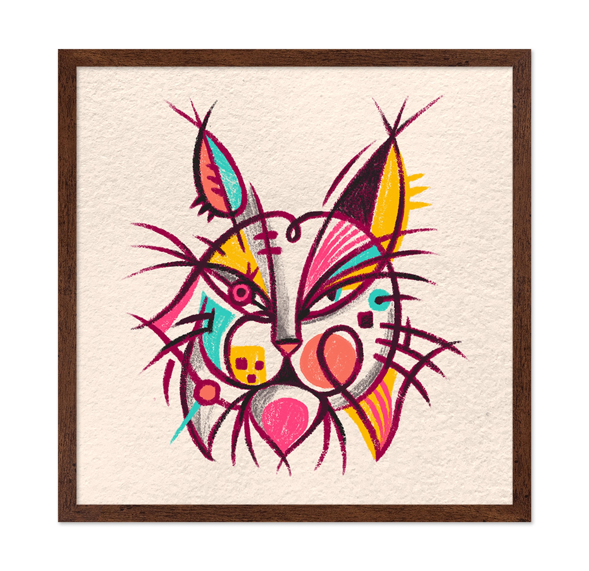 Abstract Lynx Face