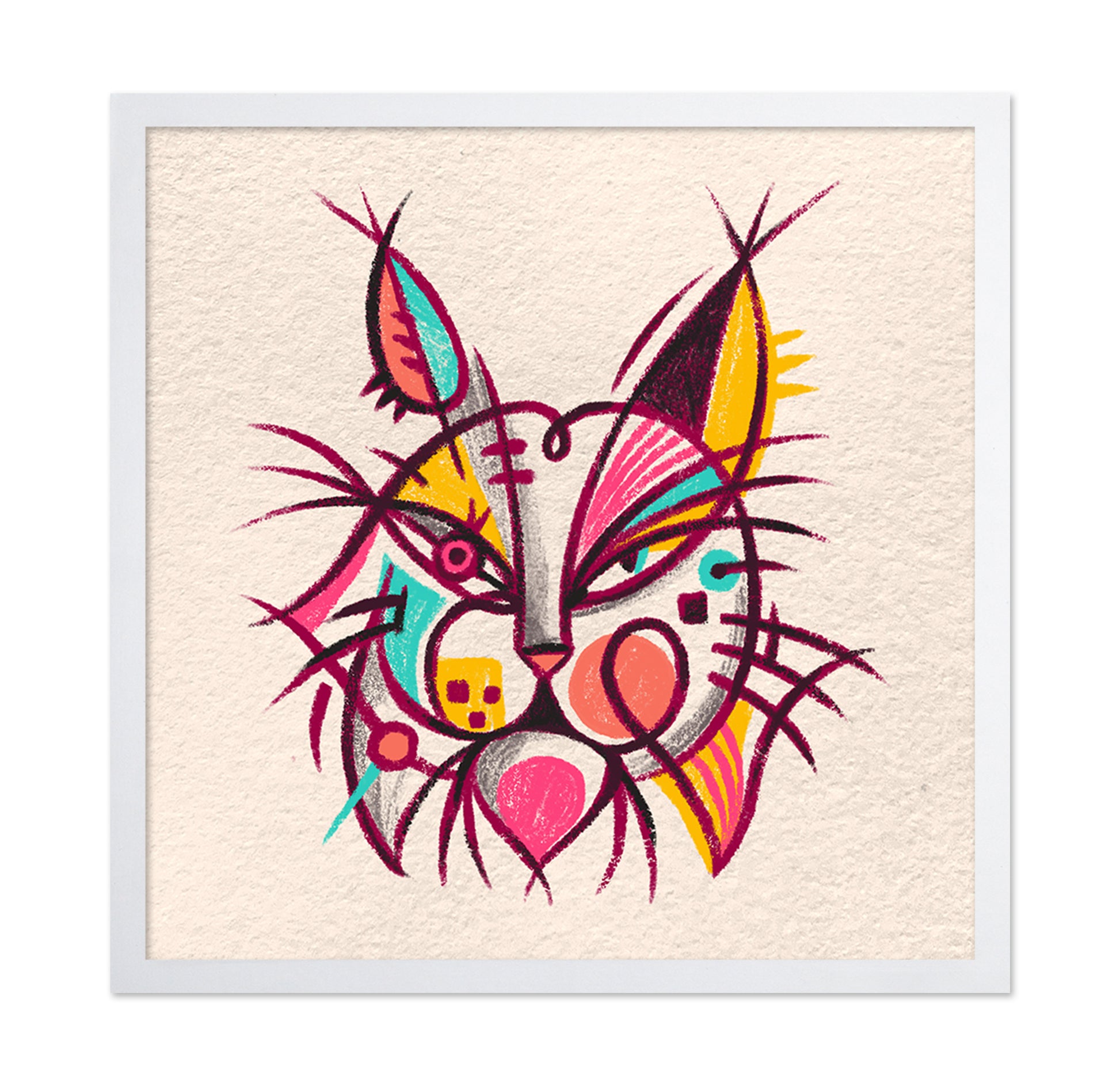 Abstract Lynx Face