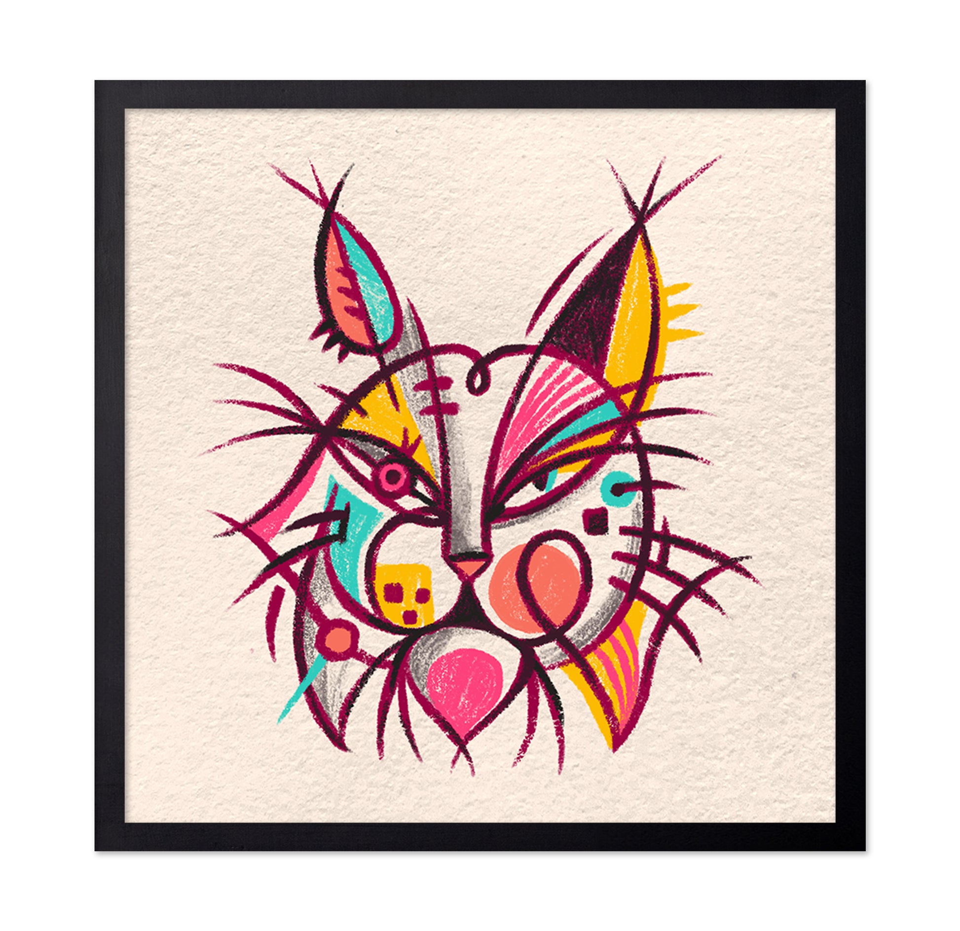 Abstract Lynx Face