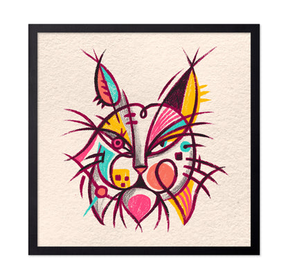 Abstract Lynx Face