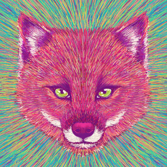 Neon Fox Face