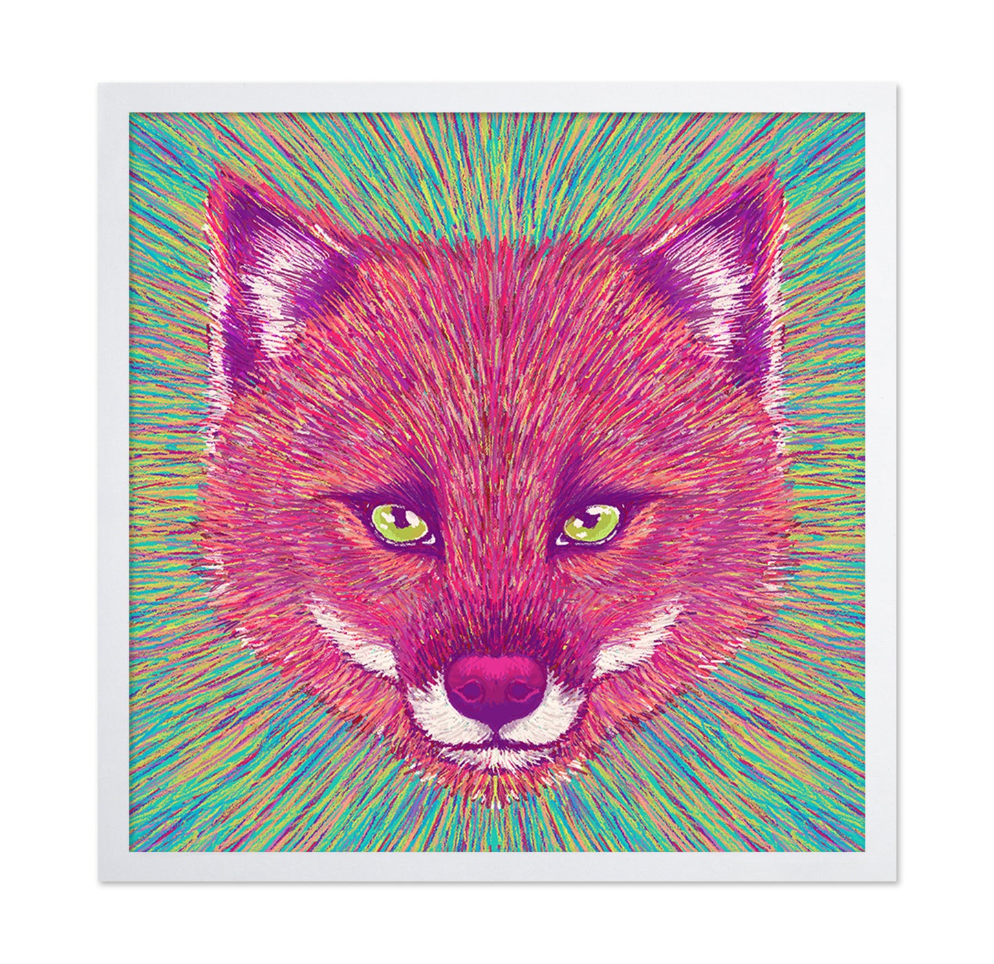 Neon Fox Face