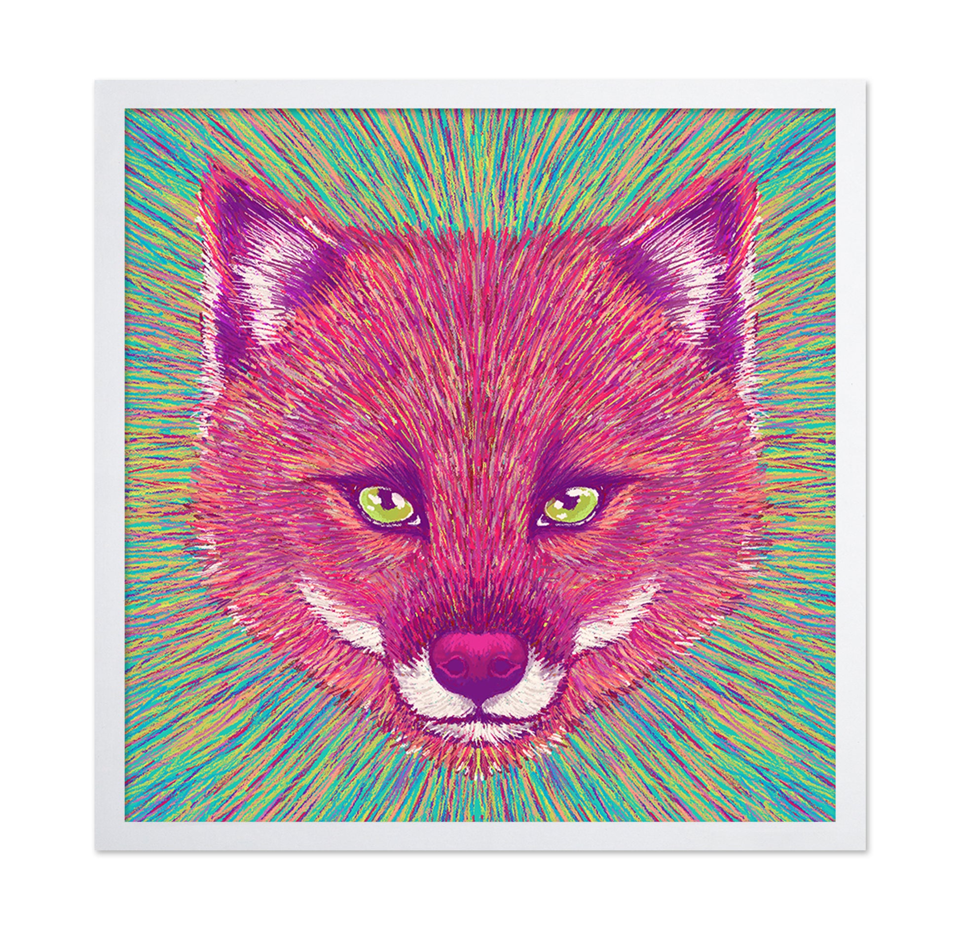 Neon Fox Face
