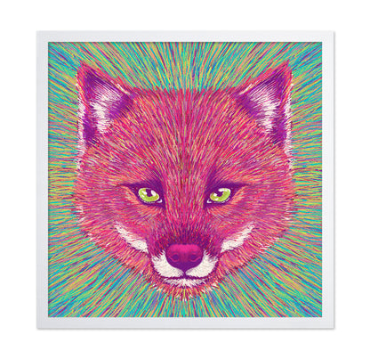 Neon Fox Face