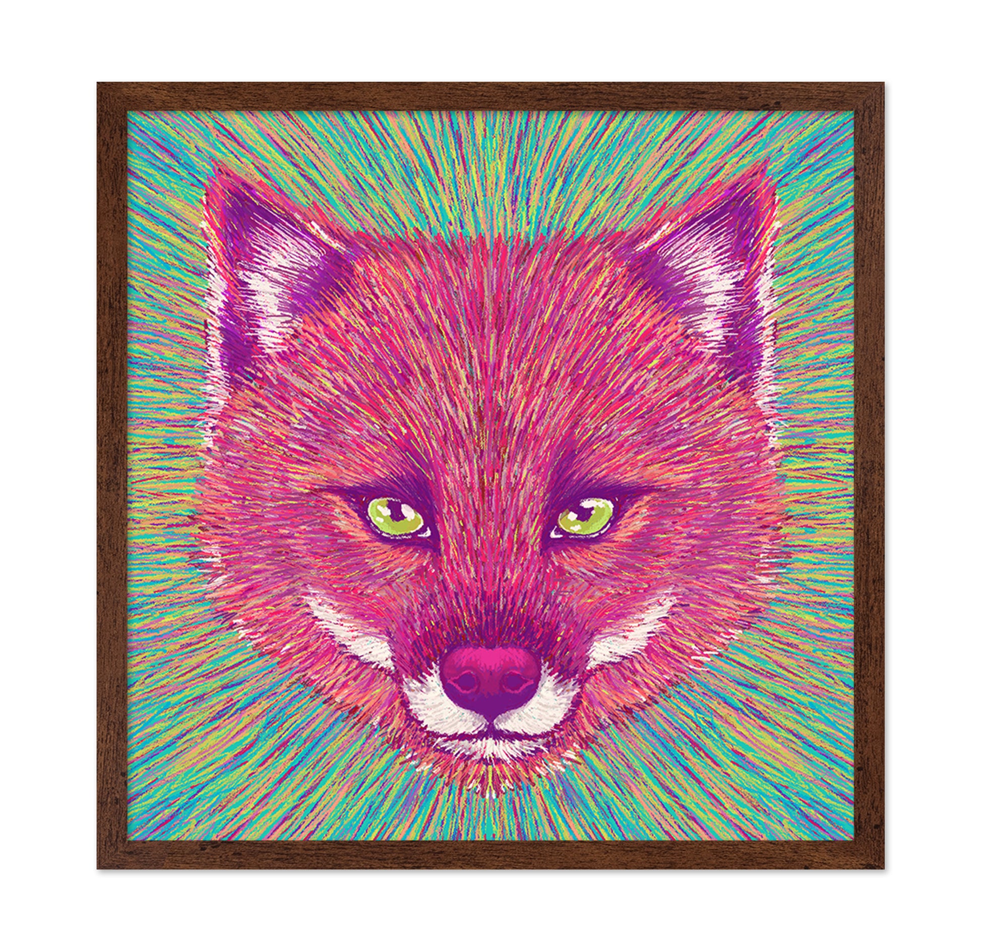 Neon Fox Face
