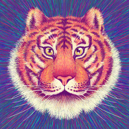 Neon Tiger Face