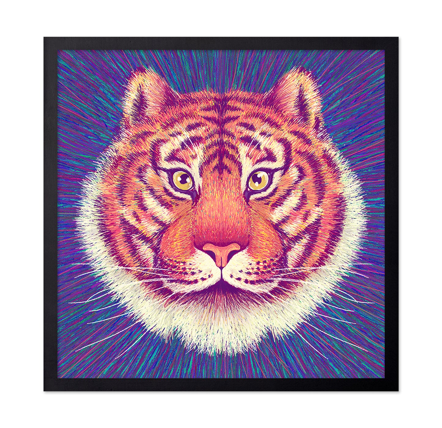 Neon Tiger Face