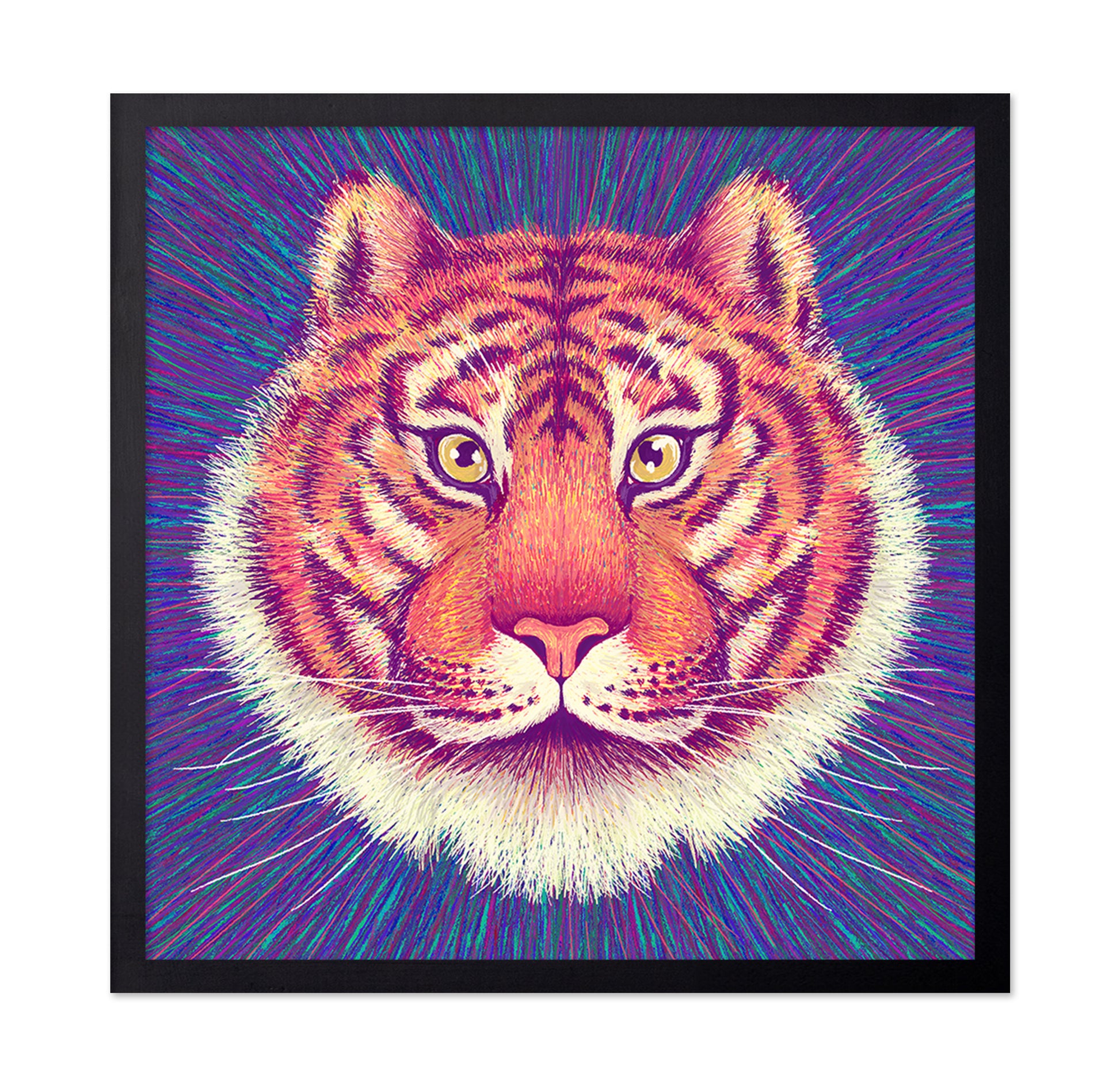 Neon Tiger Face
