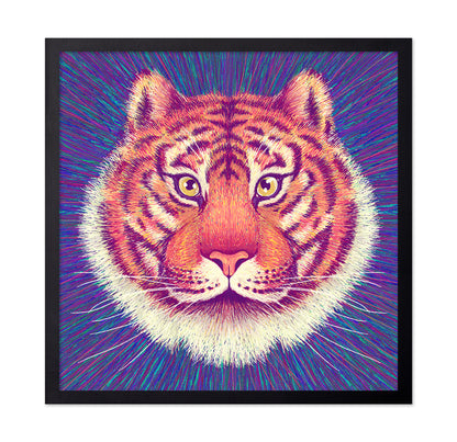 Neon Tiger Face