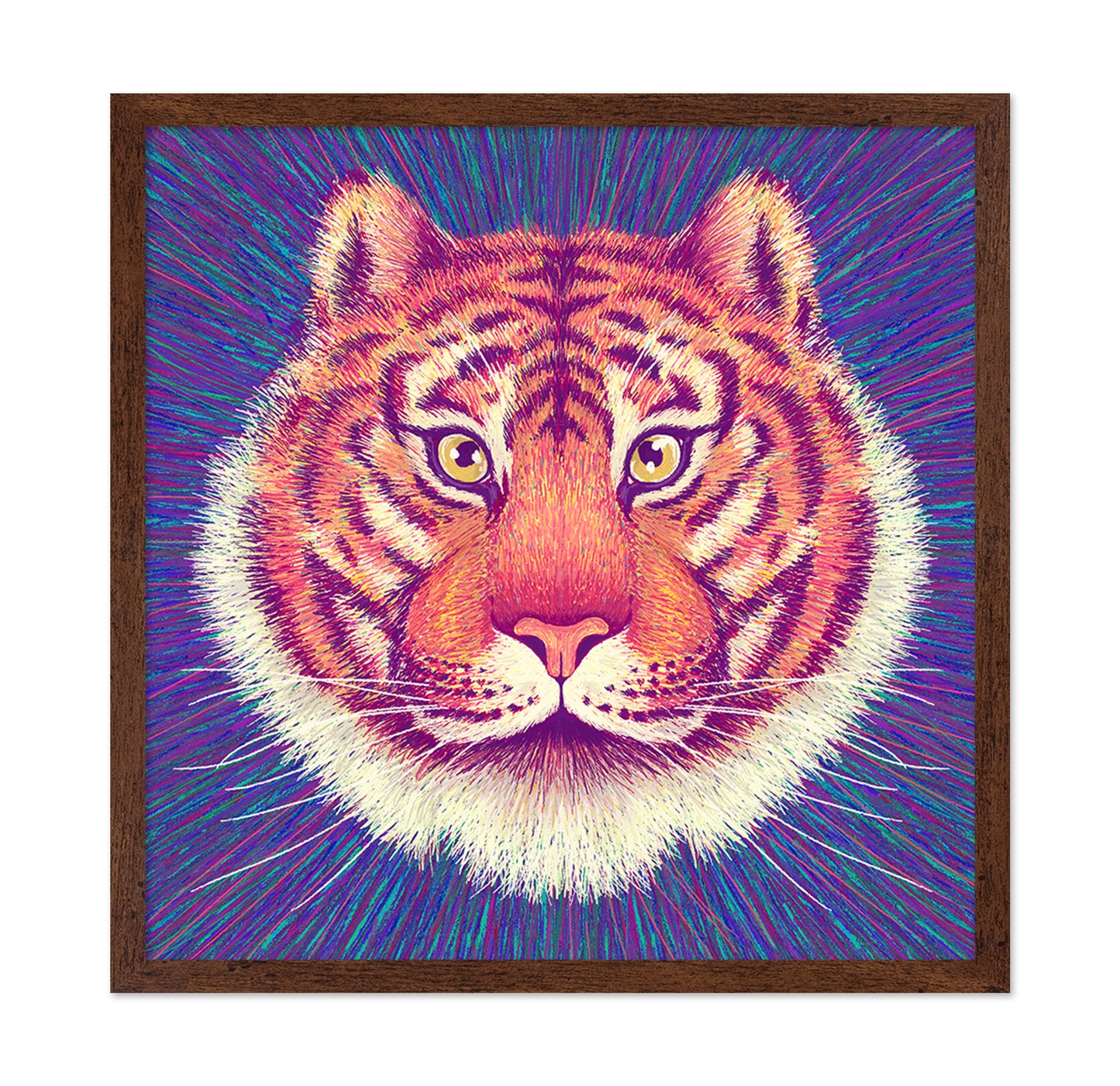 Neon Tiger Face