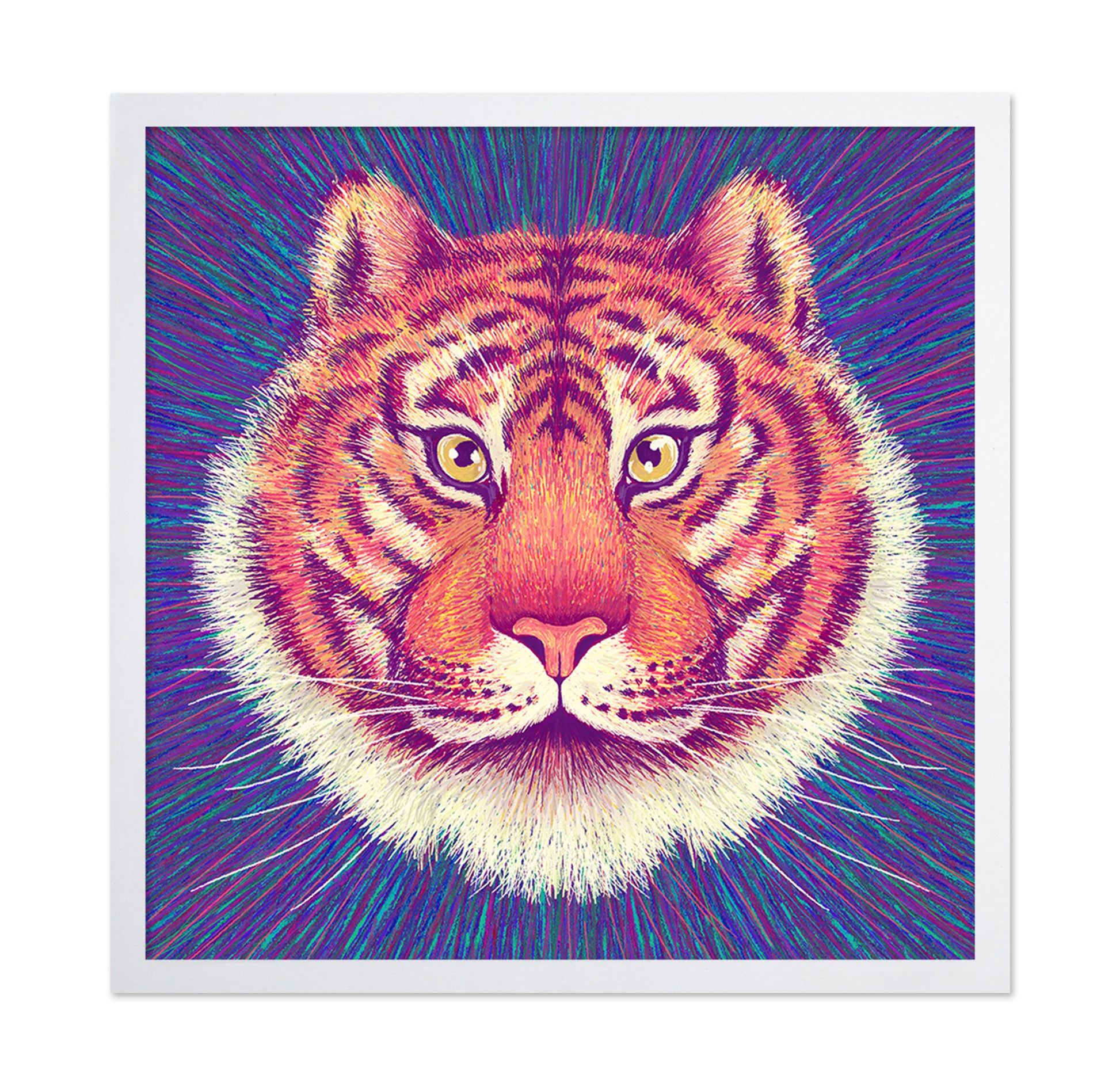 Neon Tiger Face