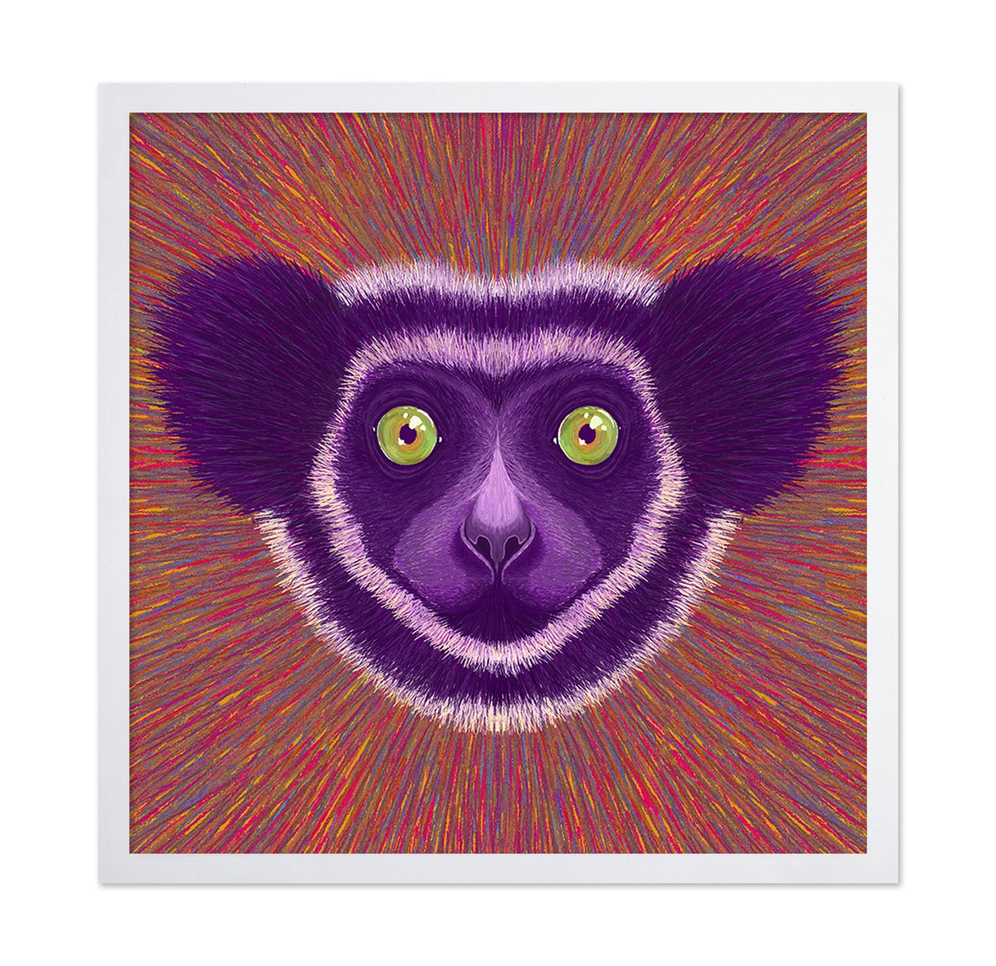 Neon Lemur Face