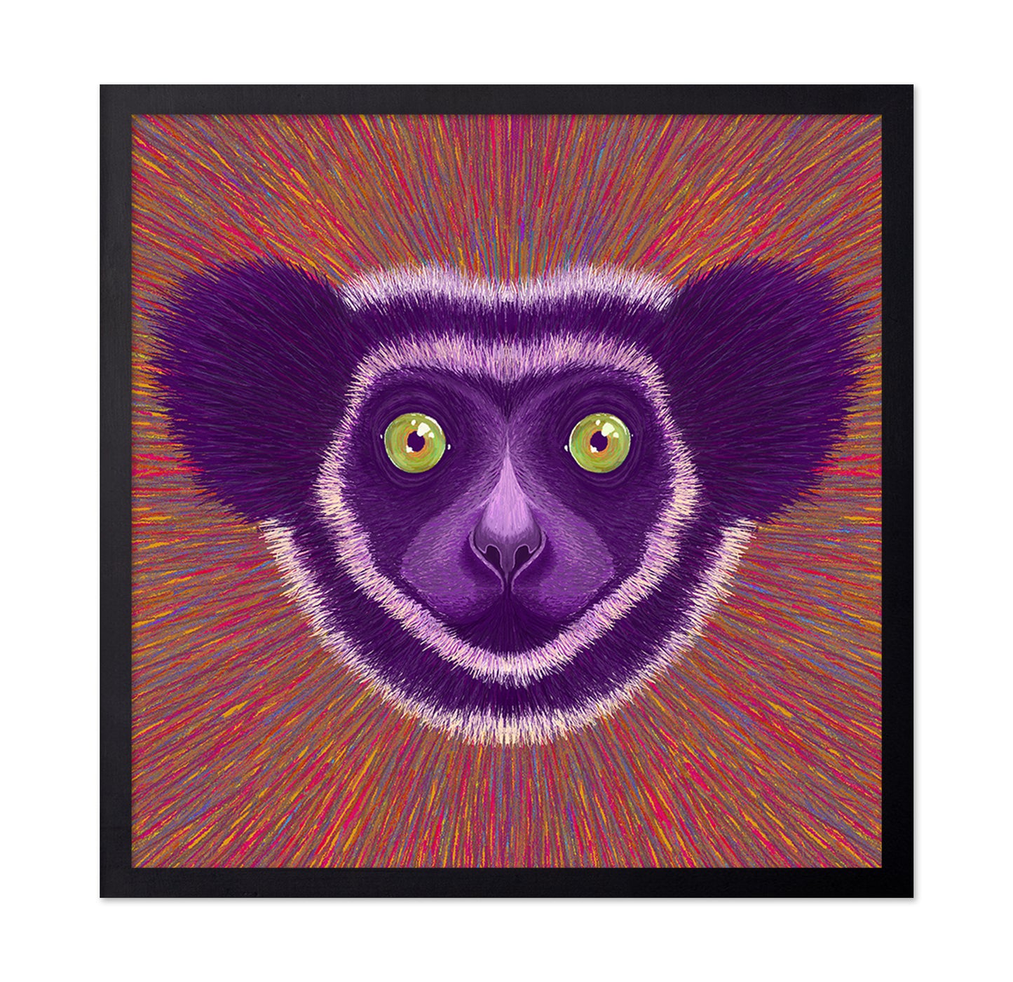 Neon Lemur Face