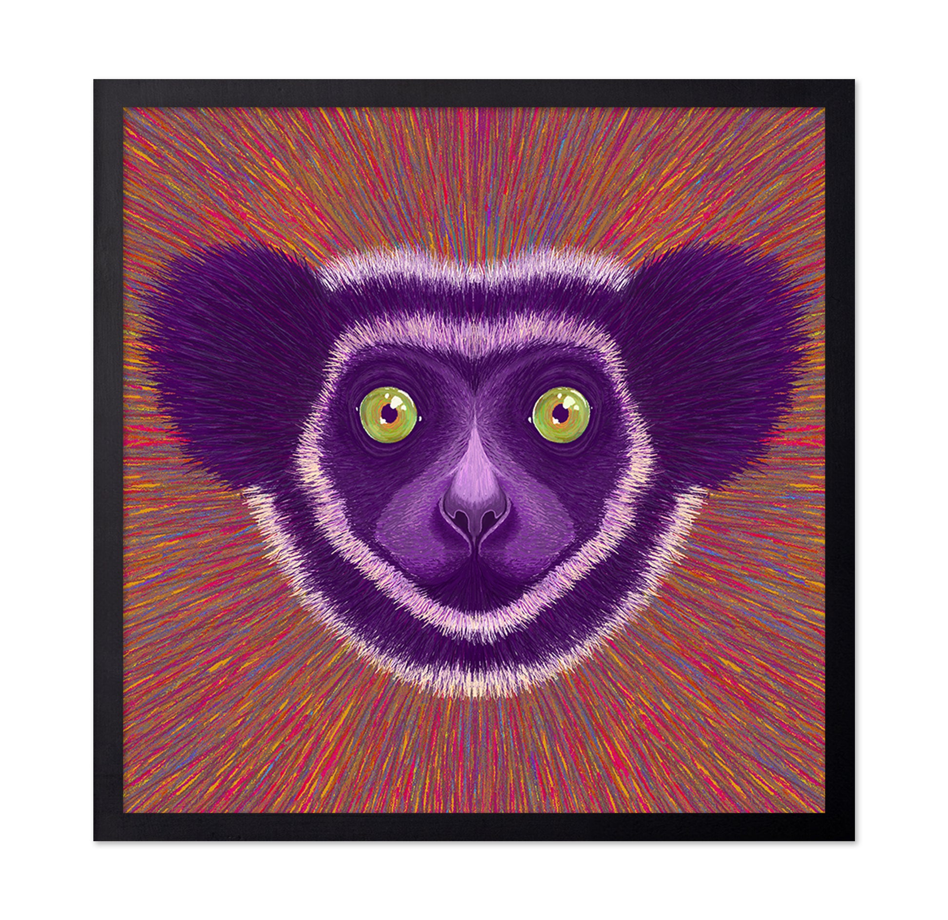 Neon Lemur Face