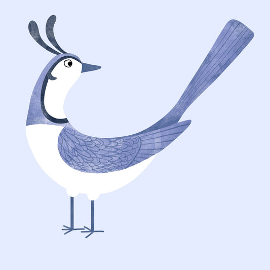 Blue Whimsy Bird