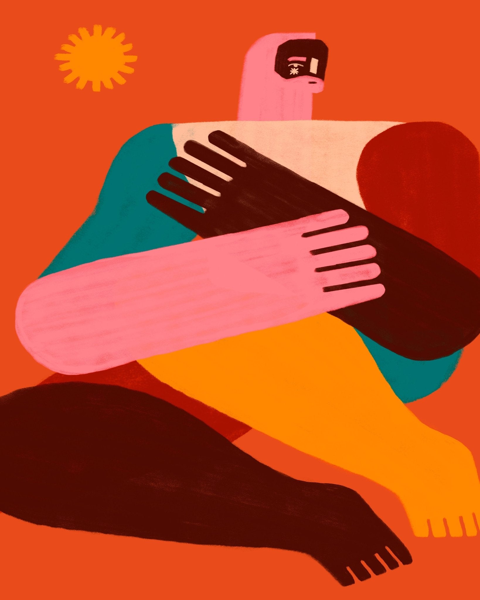 Abstract Human Embrace