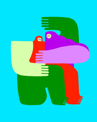 Vibrant Hug Figures