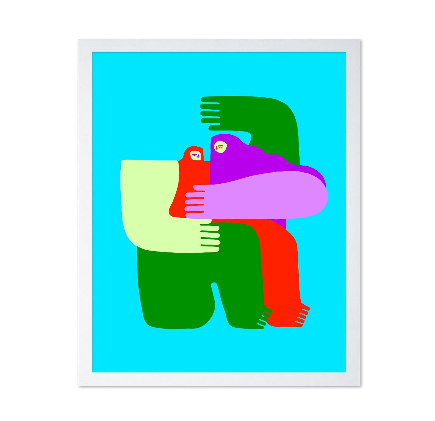 Vibrant Hug Figures