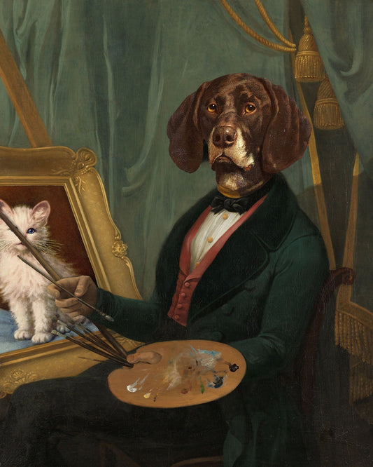 Dog Painter Portrait