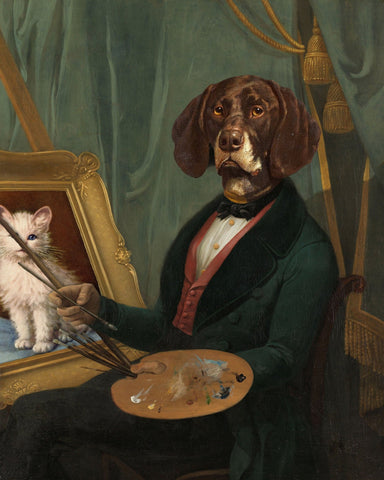 Dog Painter Portrait