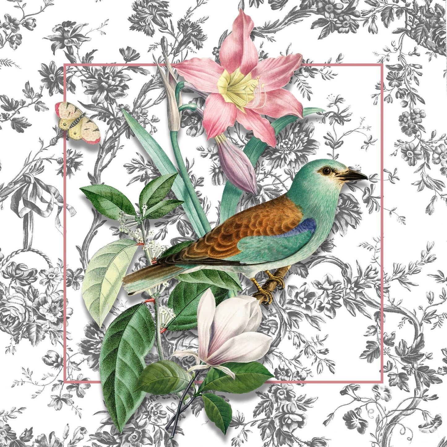 Botanical Bird Collage