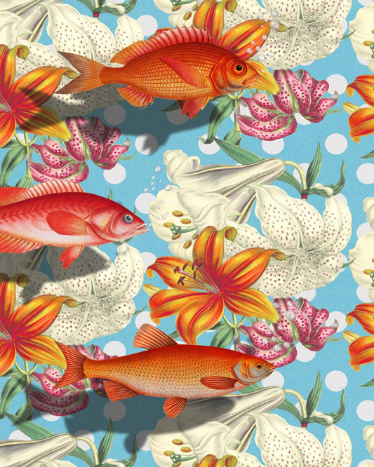 Floral Fish Pattern