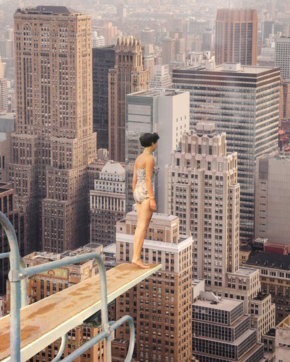 City Dive Above Skyline