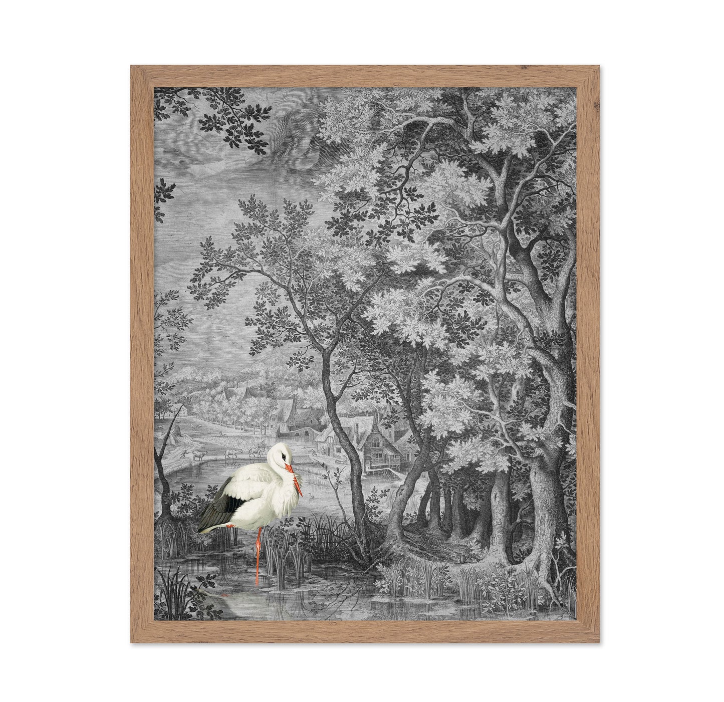 Stork In Vintage Forest