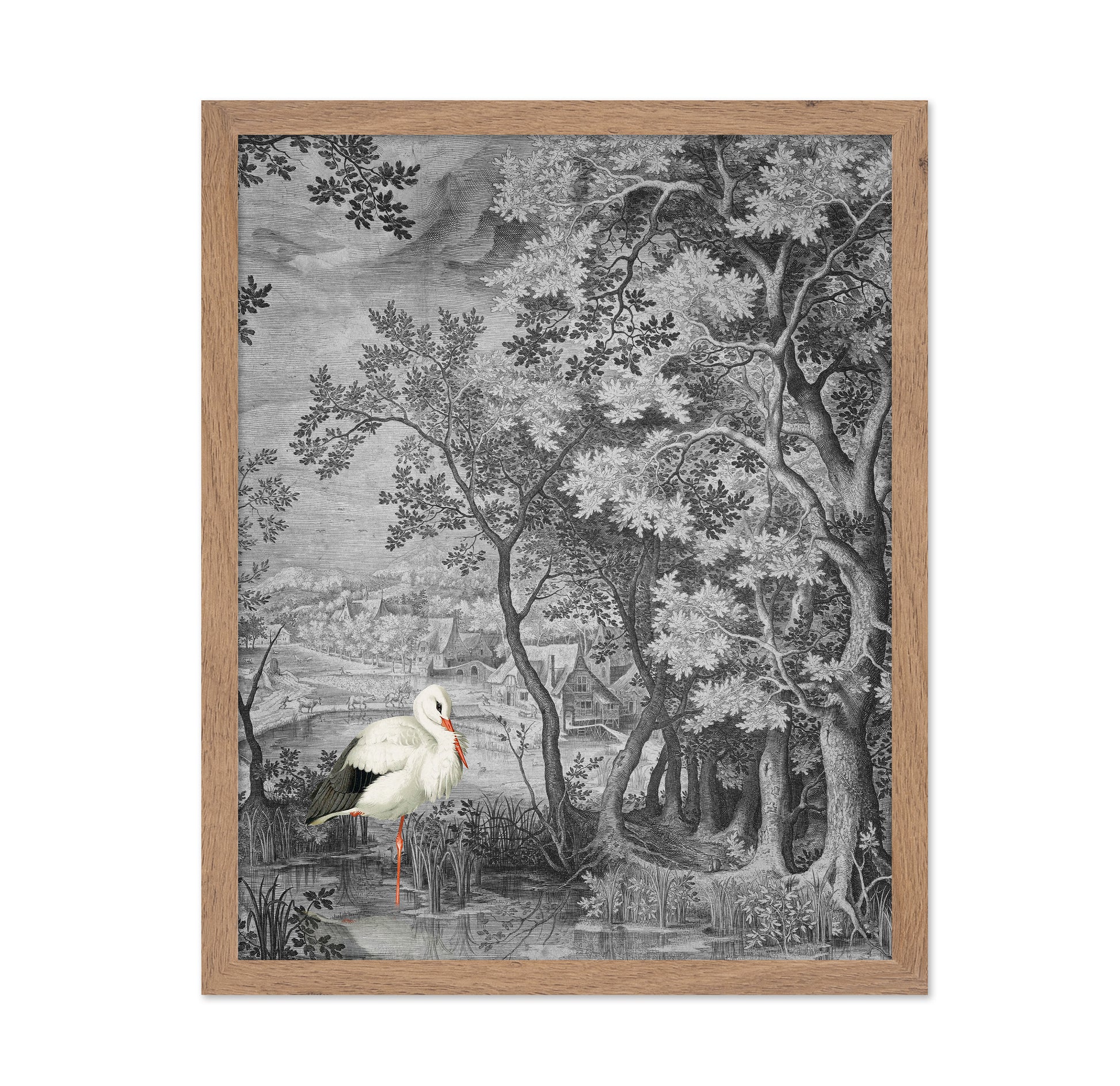 Stork In Vintage Forest