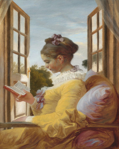 Girl Reading By Window