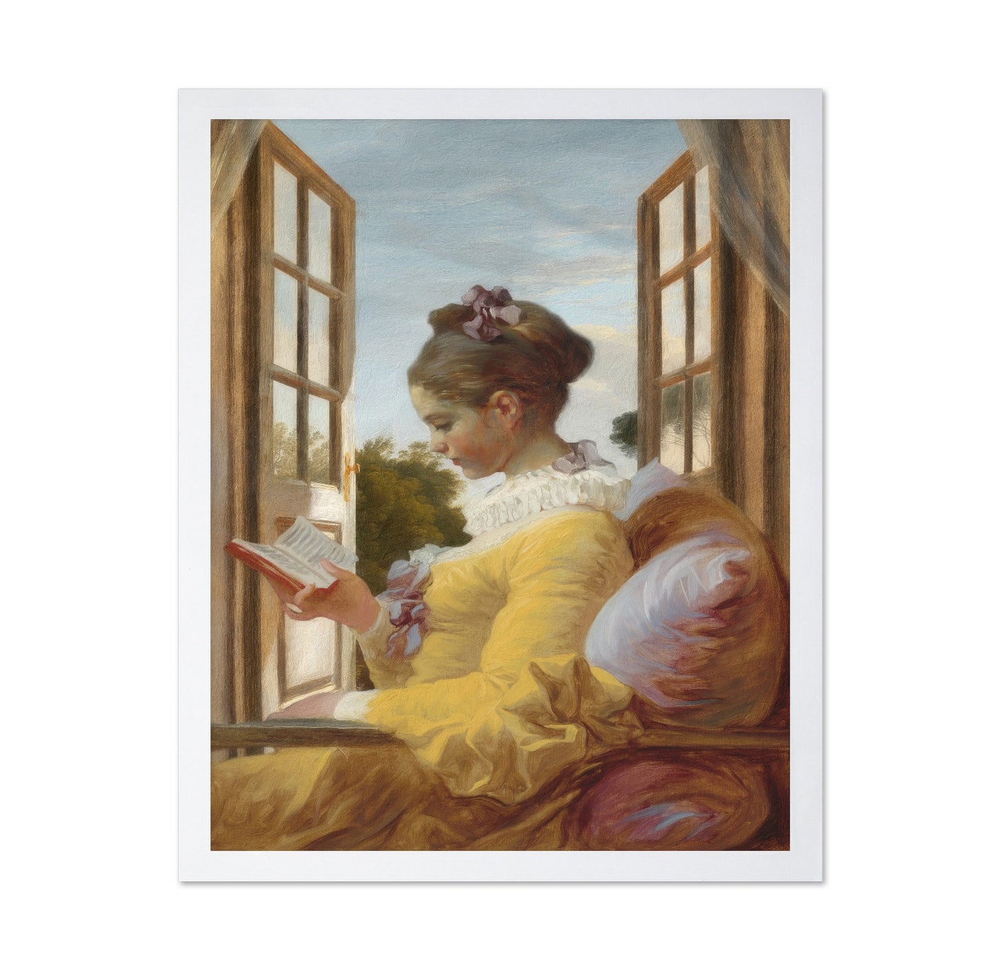 Girl Reading By Window
