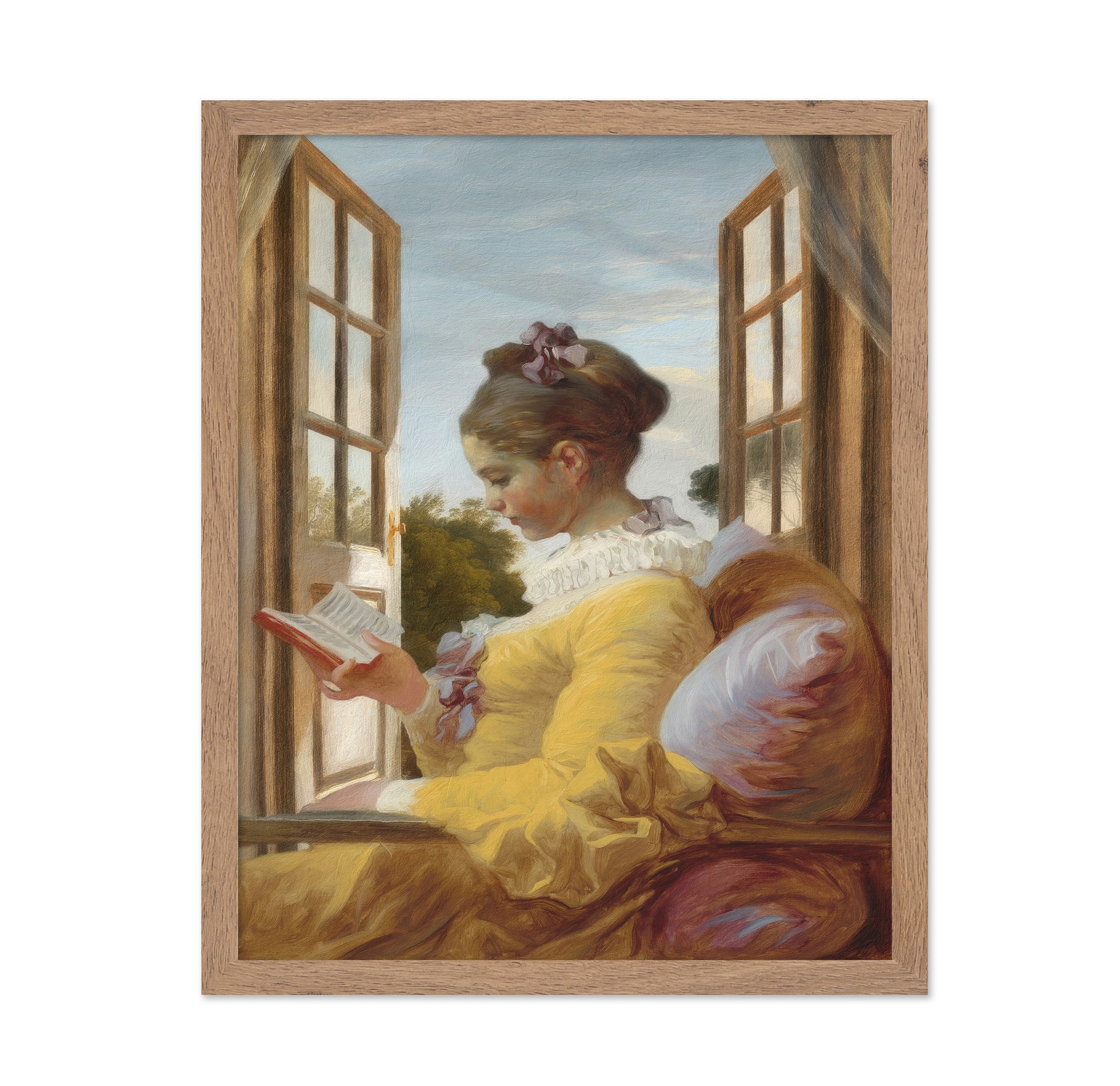 Girl Reading By Window