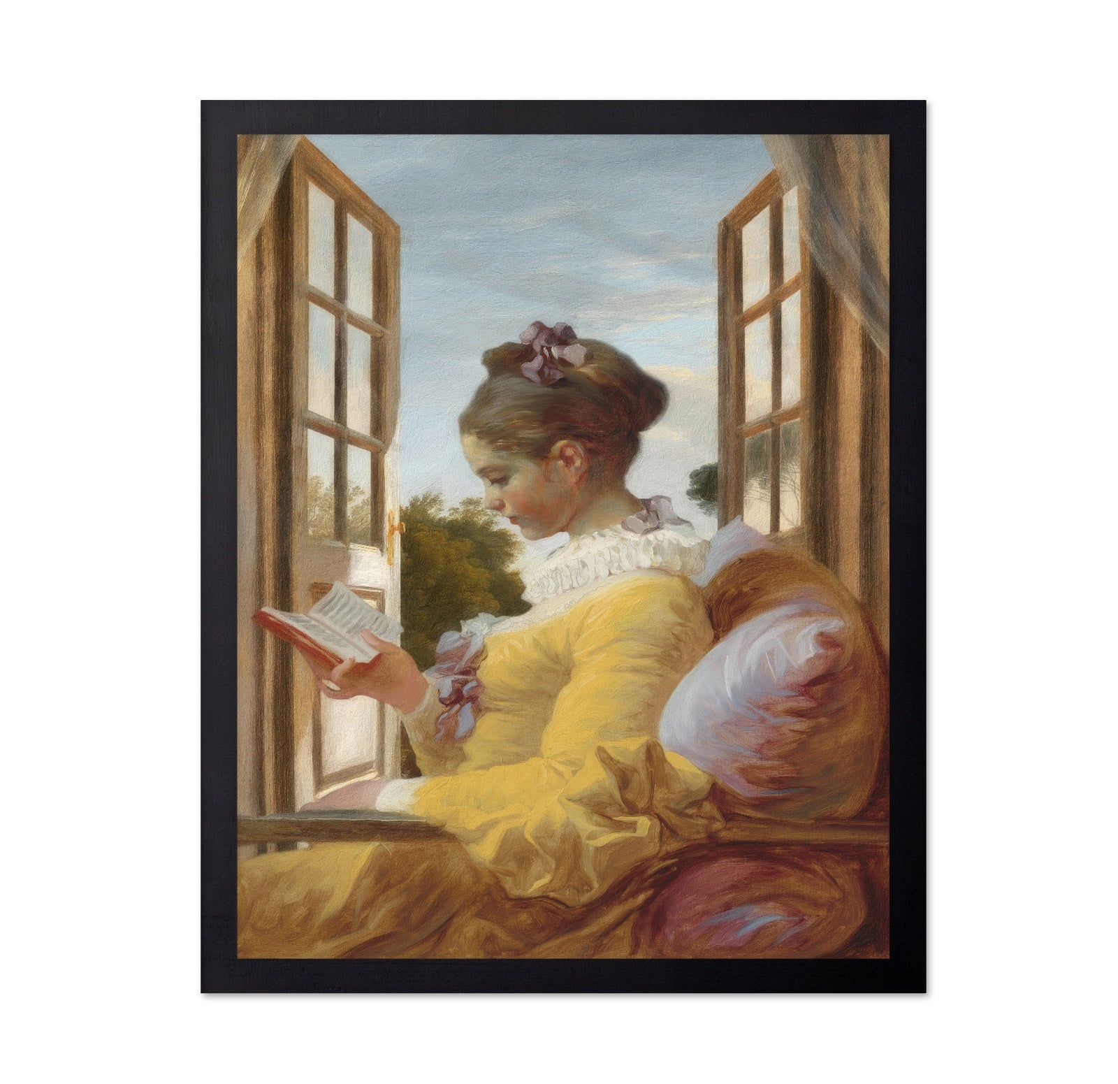 Girl Reading By Window