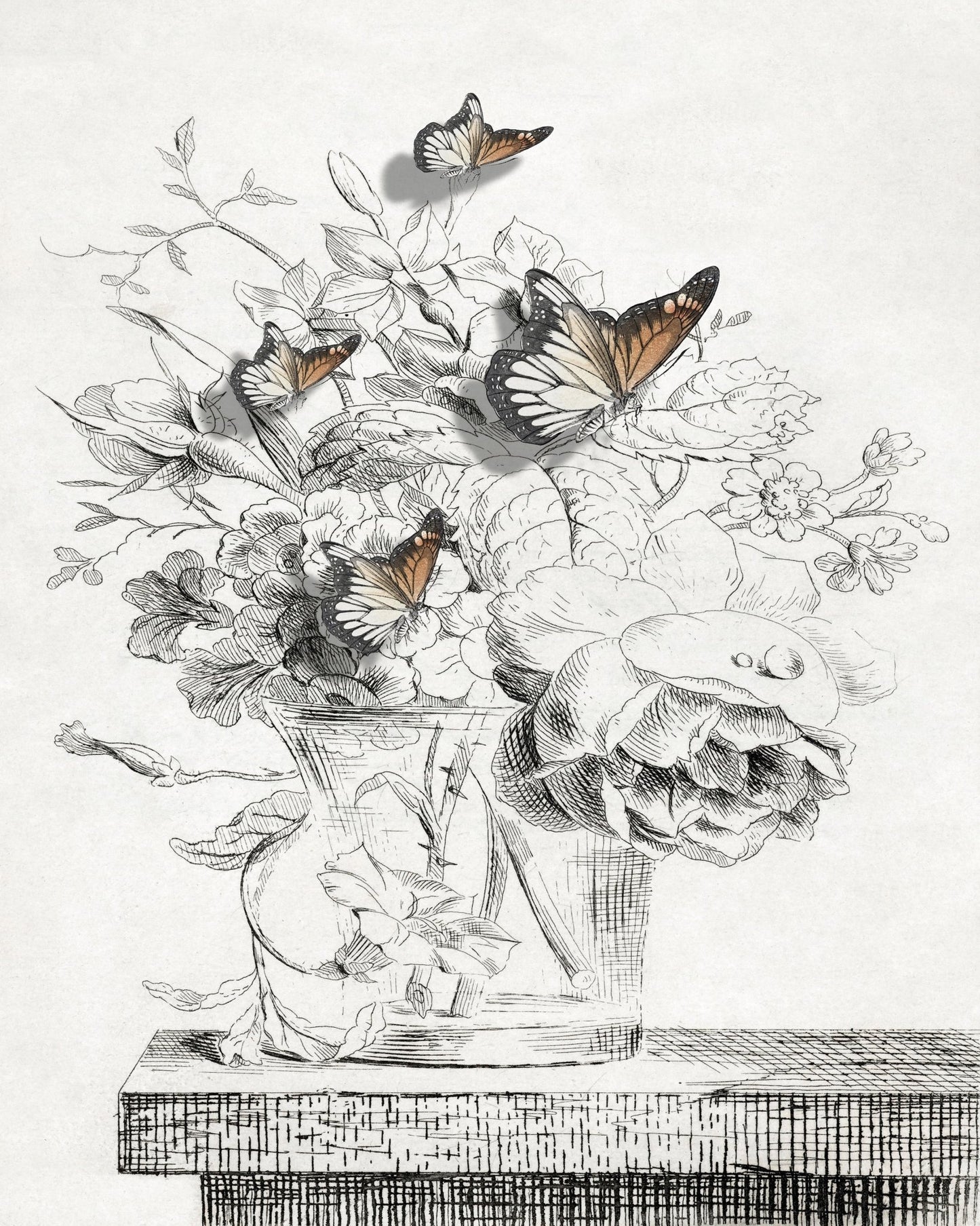 Butterfly Vase Sketch