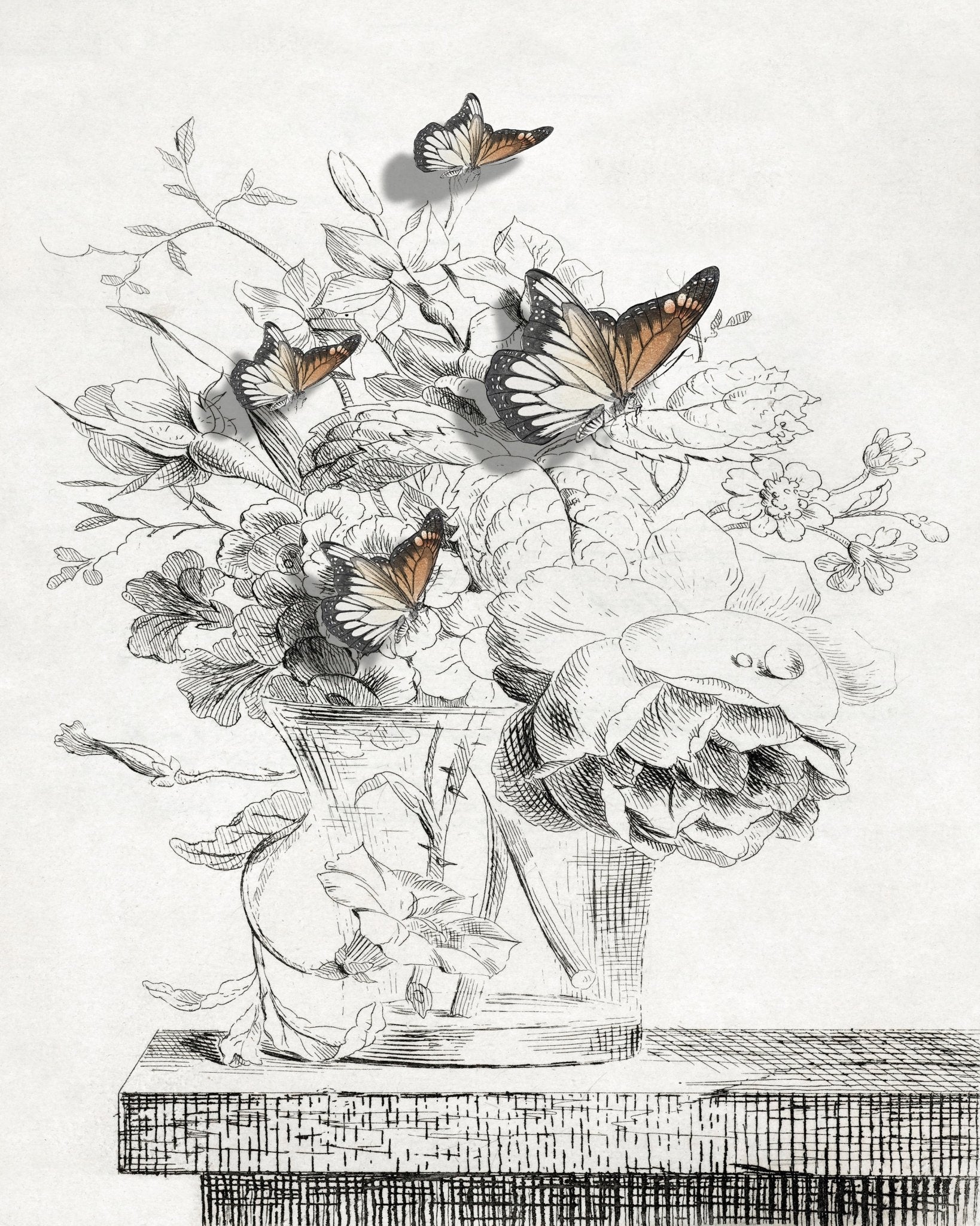 Butterfly Vase Sketch