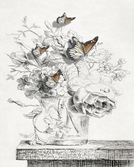 Butterfly Vase Sketch