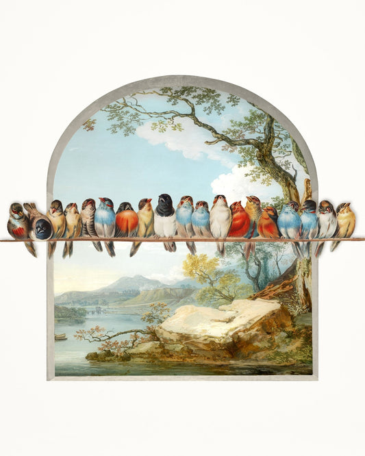 Birds On A Scenic View