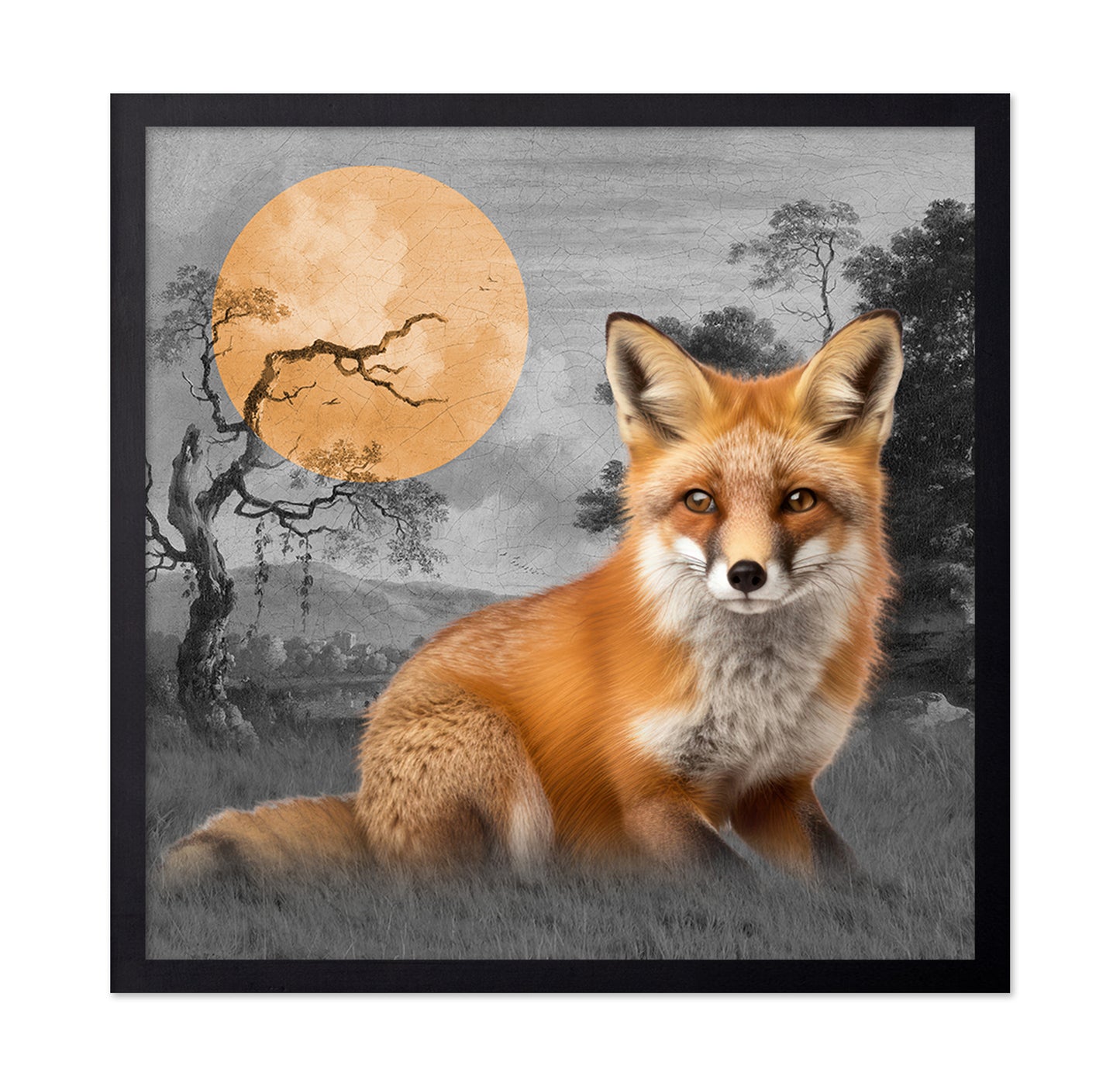Fox In Moonlit Landscape