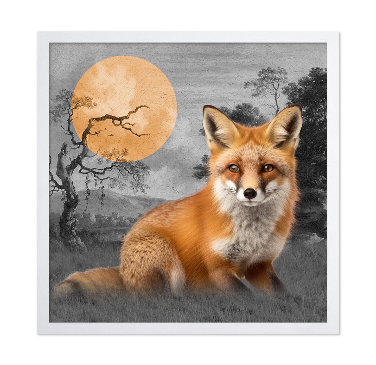 Fox In Moonlit Landscape