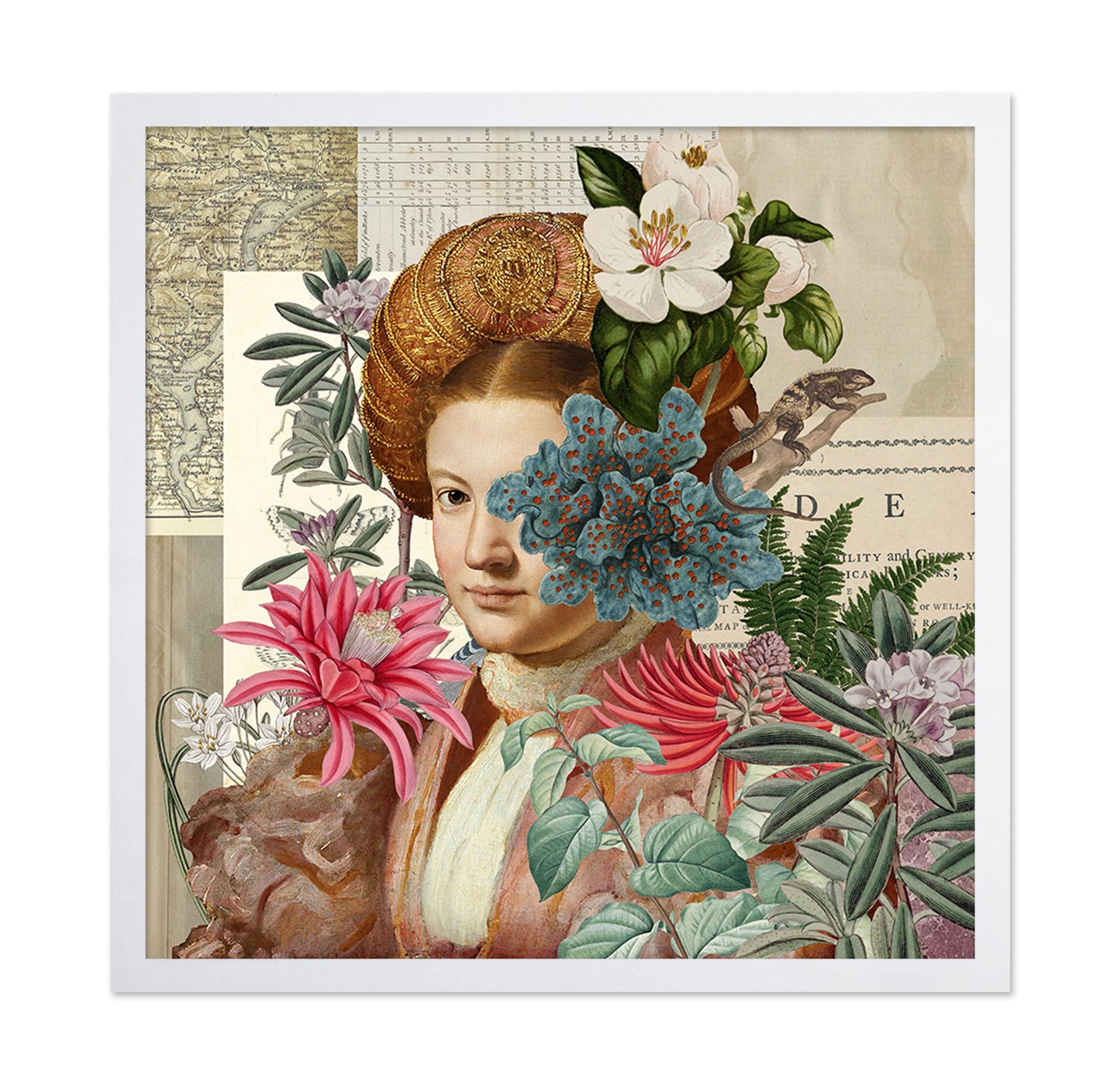 Vintage Botanical Portrait