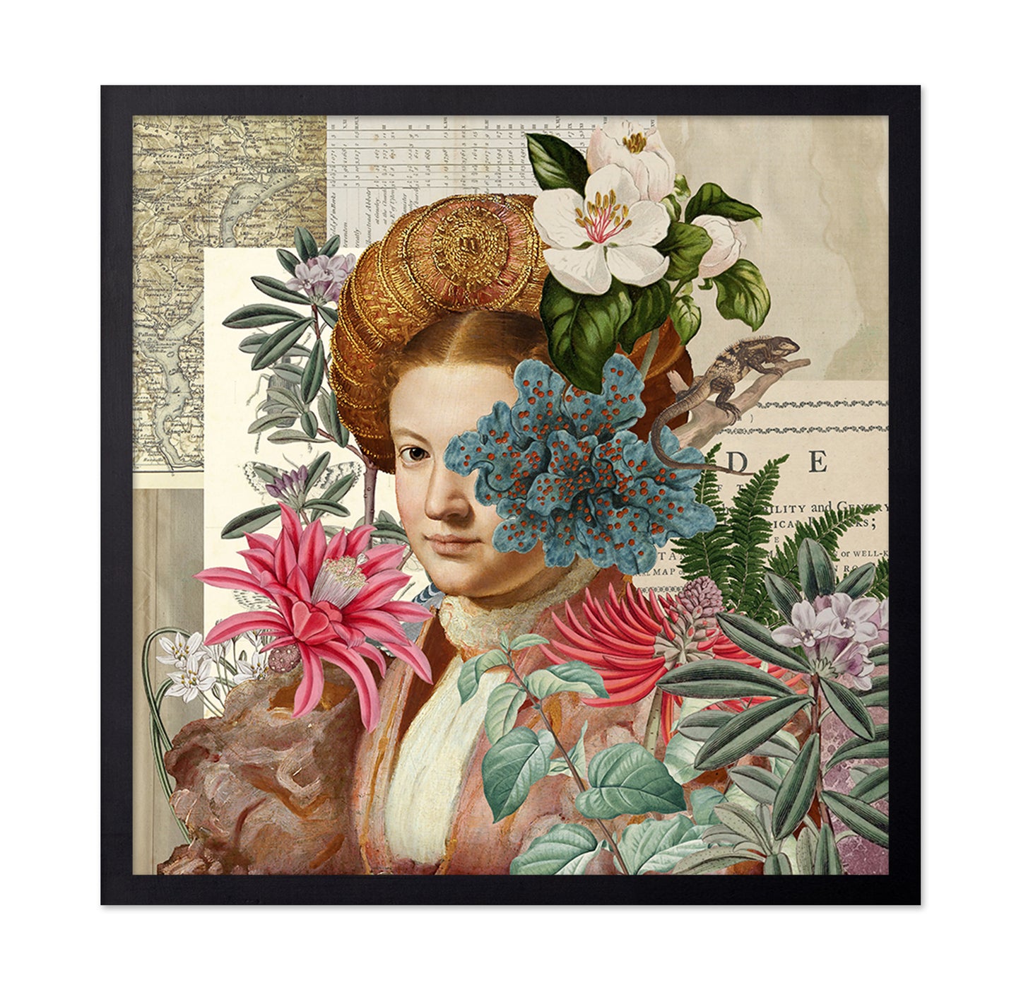 Vintage Botanical Portrait
