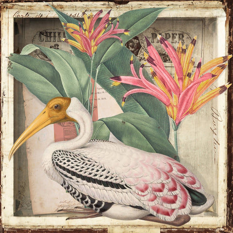 Vintage Heron Collage
