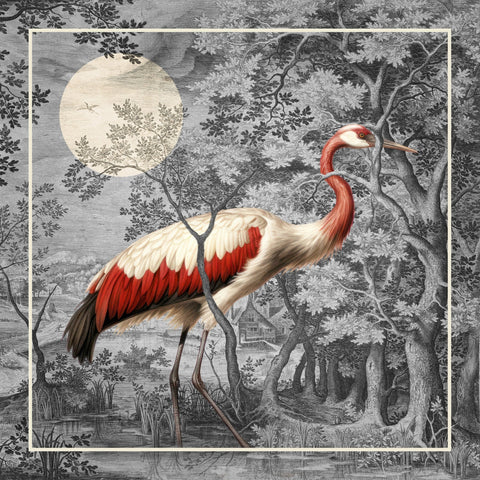 Giant Crane In Woods