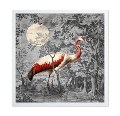 Giant Crane In Woods