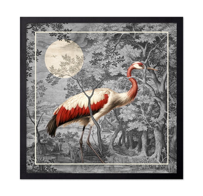 Giant Crane In Woods