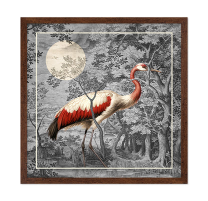 Giant Crane In Woods