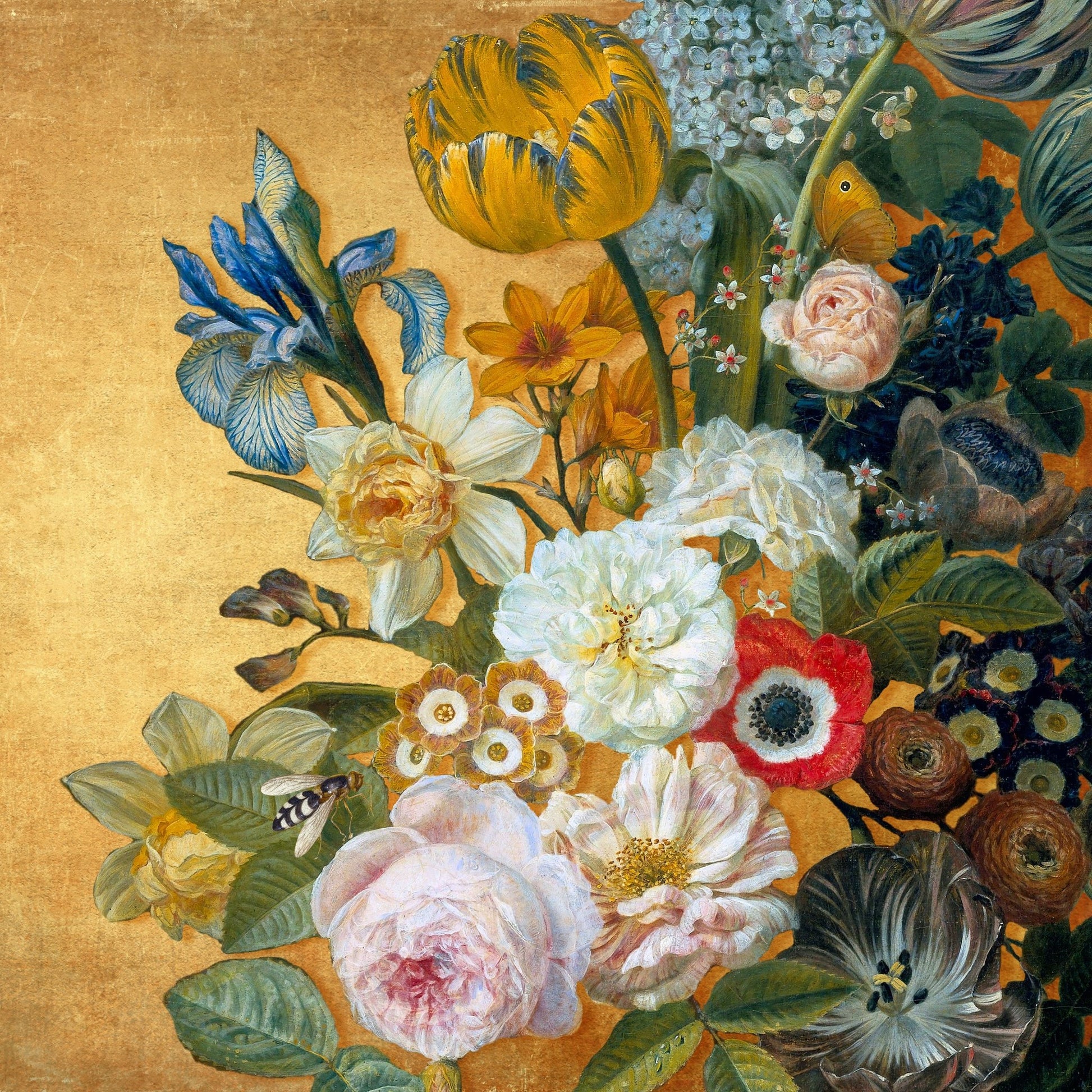 Golden Floral Still Life