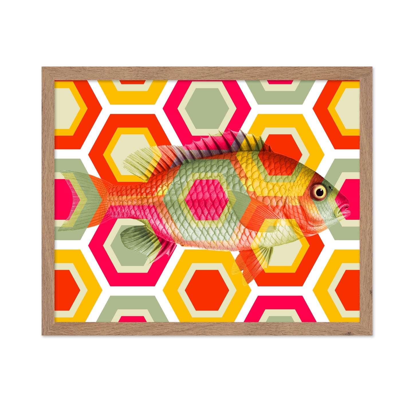 Geometric Retro Fish