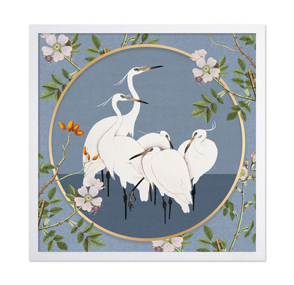 Elegant White Egrets